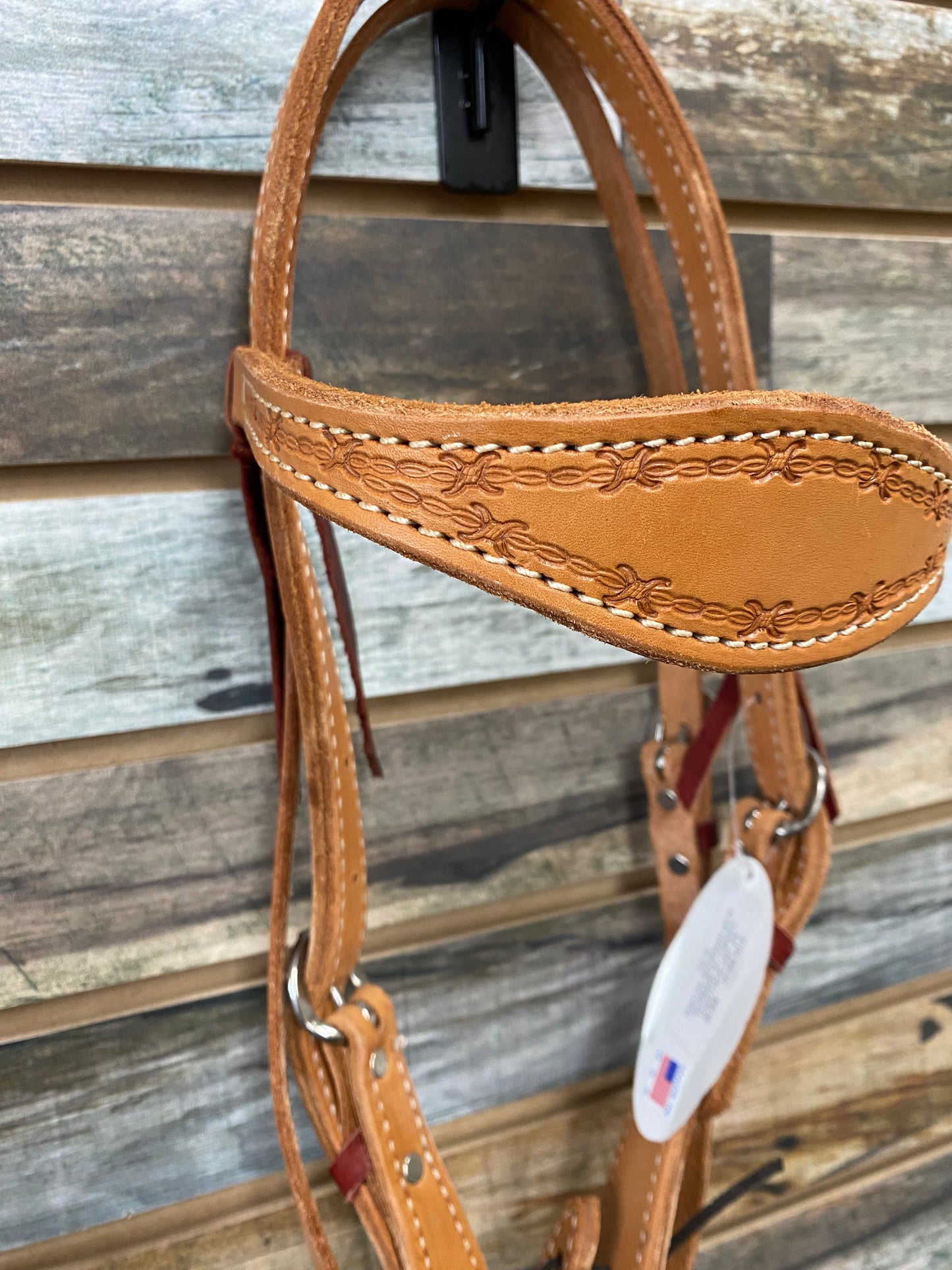 HR D&S Scalloped Cowboy HS Barbwire Headstall