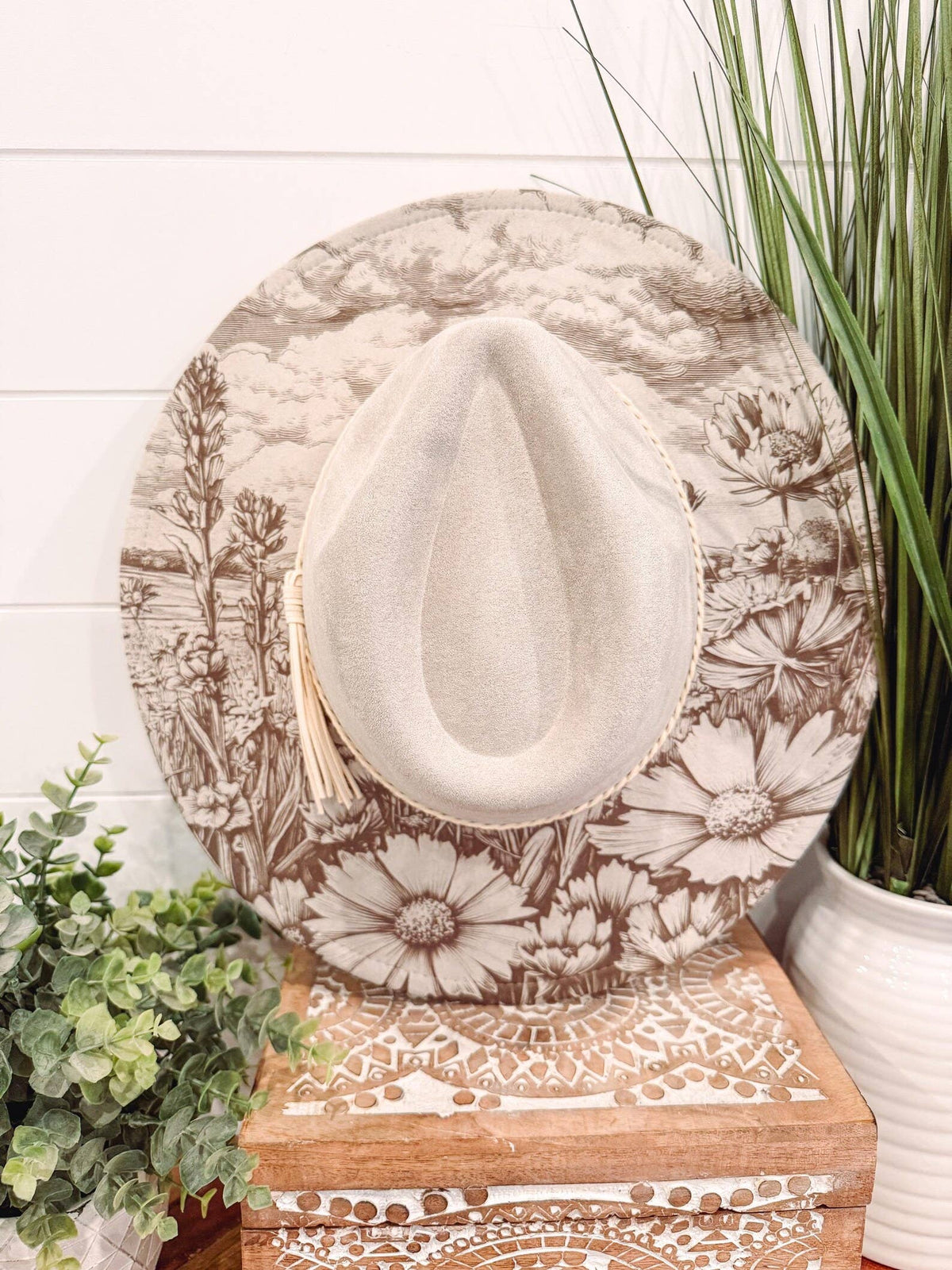 Engraved Wildflower Hat