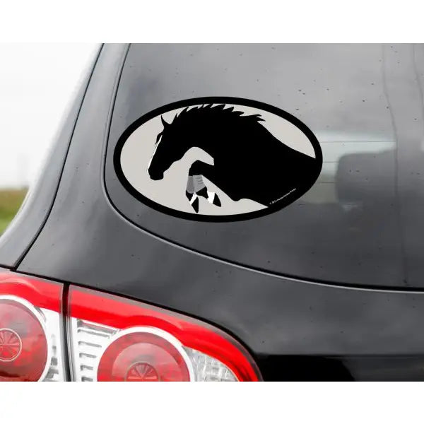 Oval Equestrian Sticker WATERPROOF