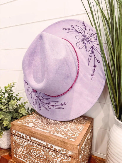 Engraved Floral Hat