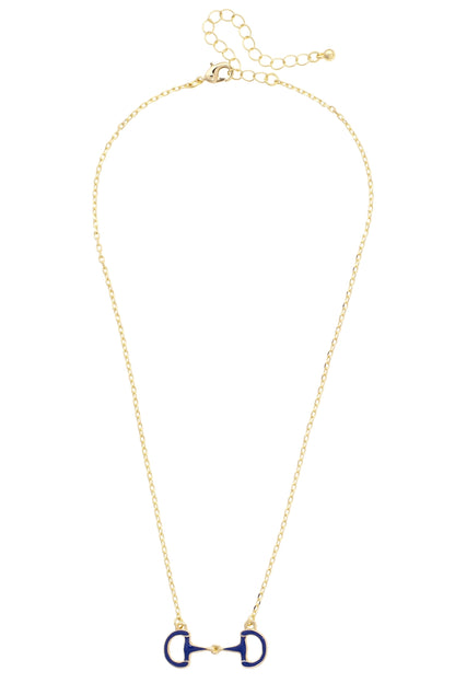 Eclipse Enamel Horsebit Necklace