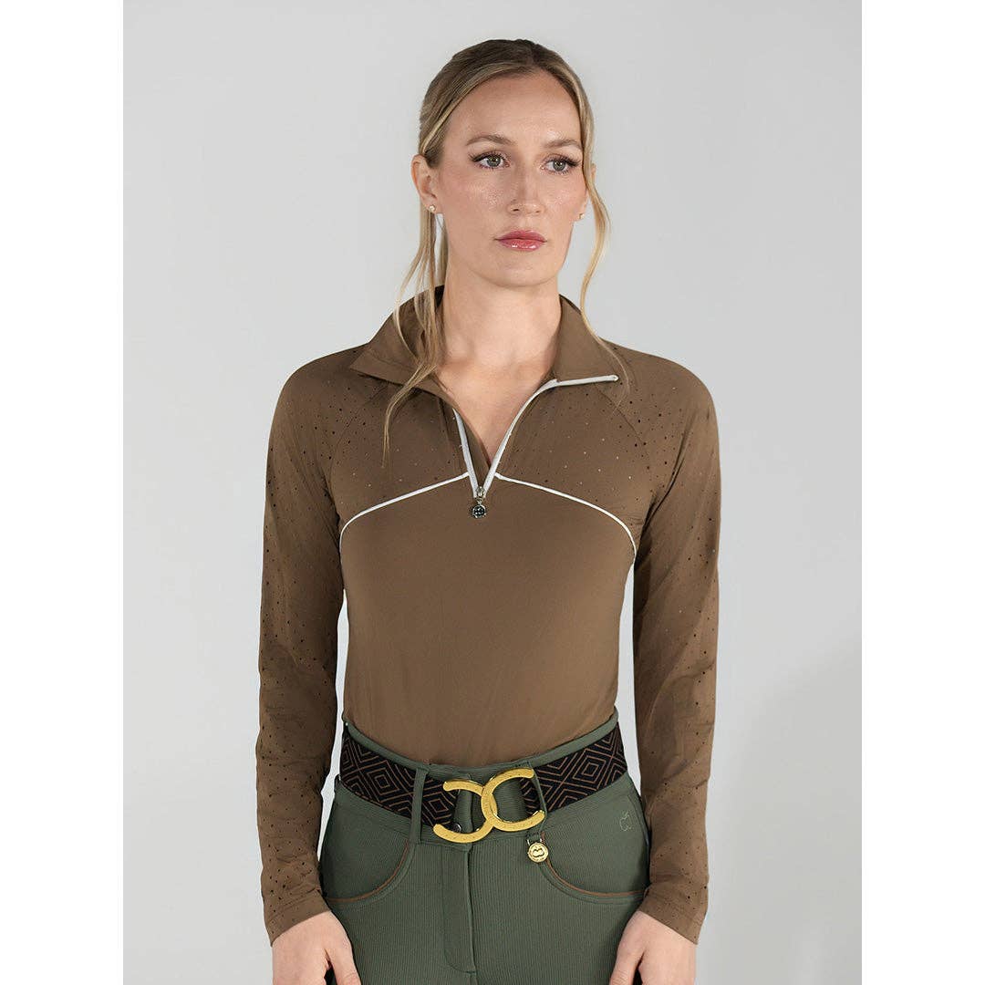 Dapplebay Lady 1/4 Zip Aircut LS Riding Top