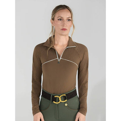 Dapplebay Lady 1/4 Zip Aircut LS Riding Top
