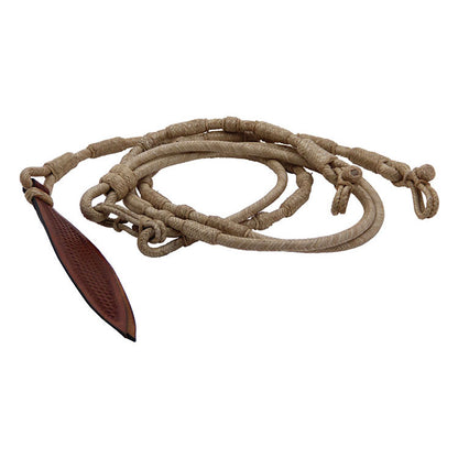 Natural Rawhide Romel Leather Popper Rein