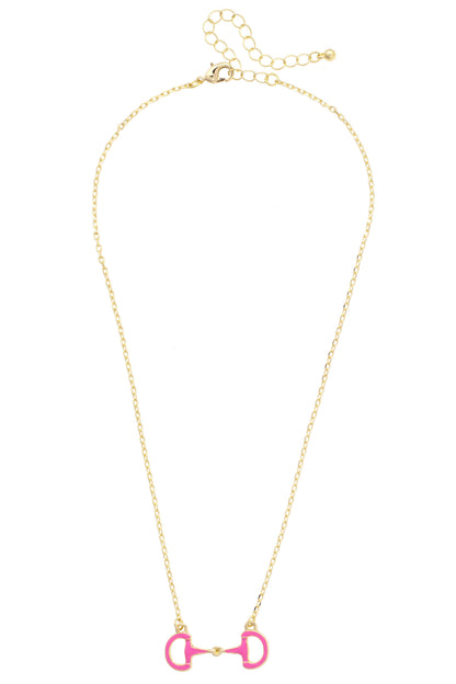 Eclipse Enamel Horsebit Necklace