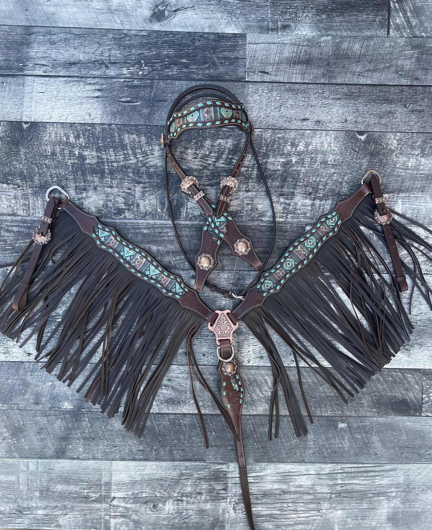 Maverick Fringe Headstall and Breast Collar Set