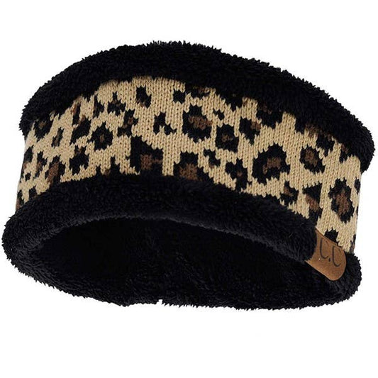 Lined Leopard Print CC Head Wrap