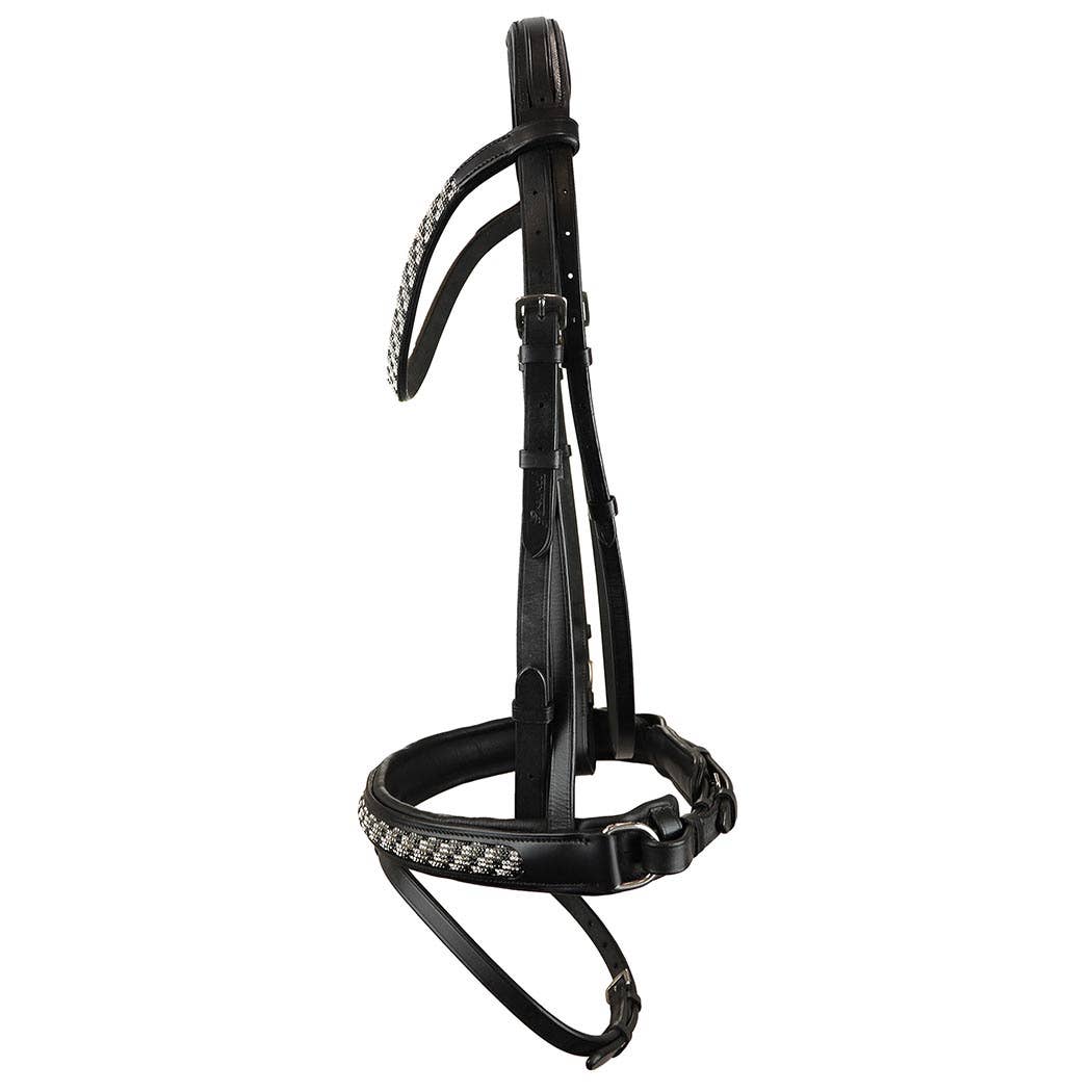 Bonn Crank - Leather Dressage Horse Bridle With Flash