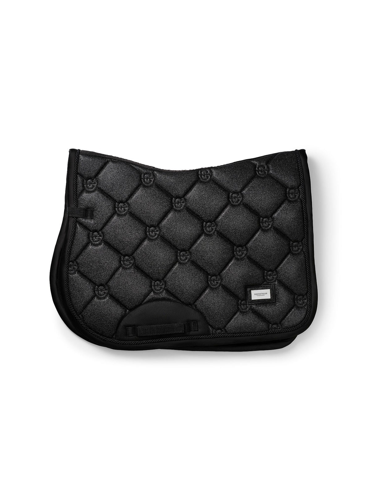 Equestrian Stockholm Jump Saddle Pad  - All Black Glimmer