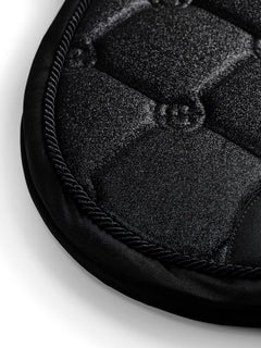 Equestrian Stockholm Jump Saddle Pad  - All Black Glimmer