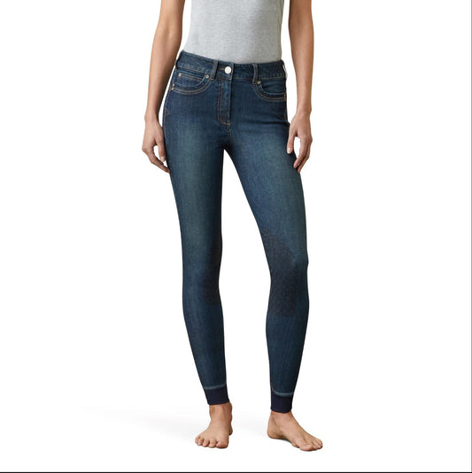 Ariat Ladies Halo Denim Knee Patch Marine Breech