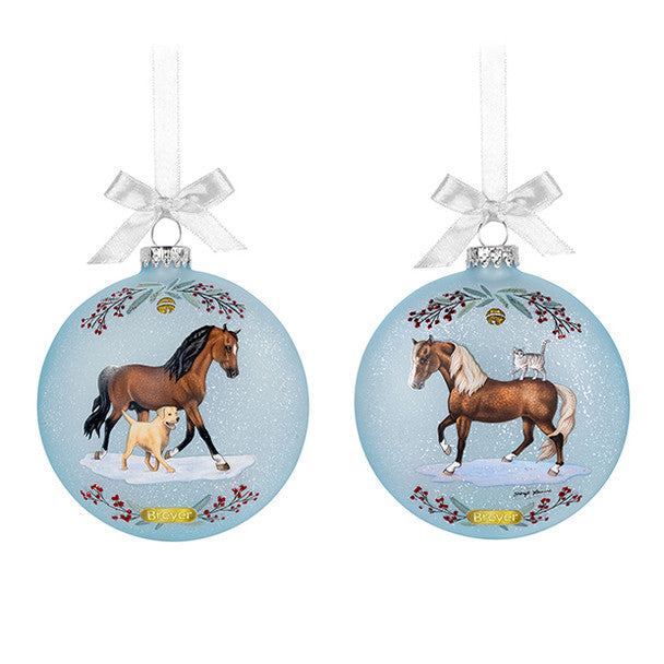 PREORDER Arriving Sept 2025 - Breyer Horses 2025 Holiday Artist signature Ornament - Morgan & Friends