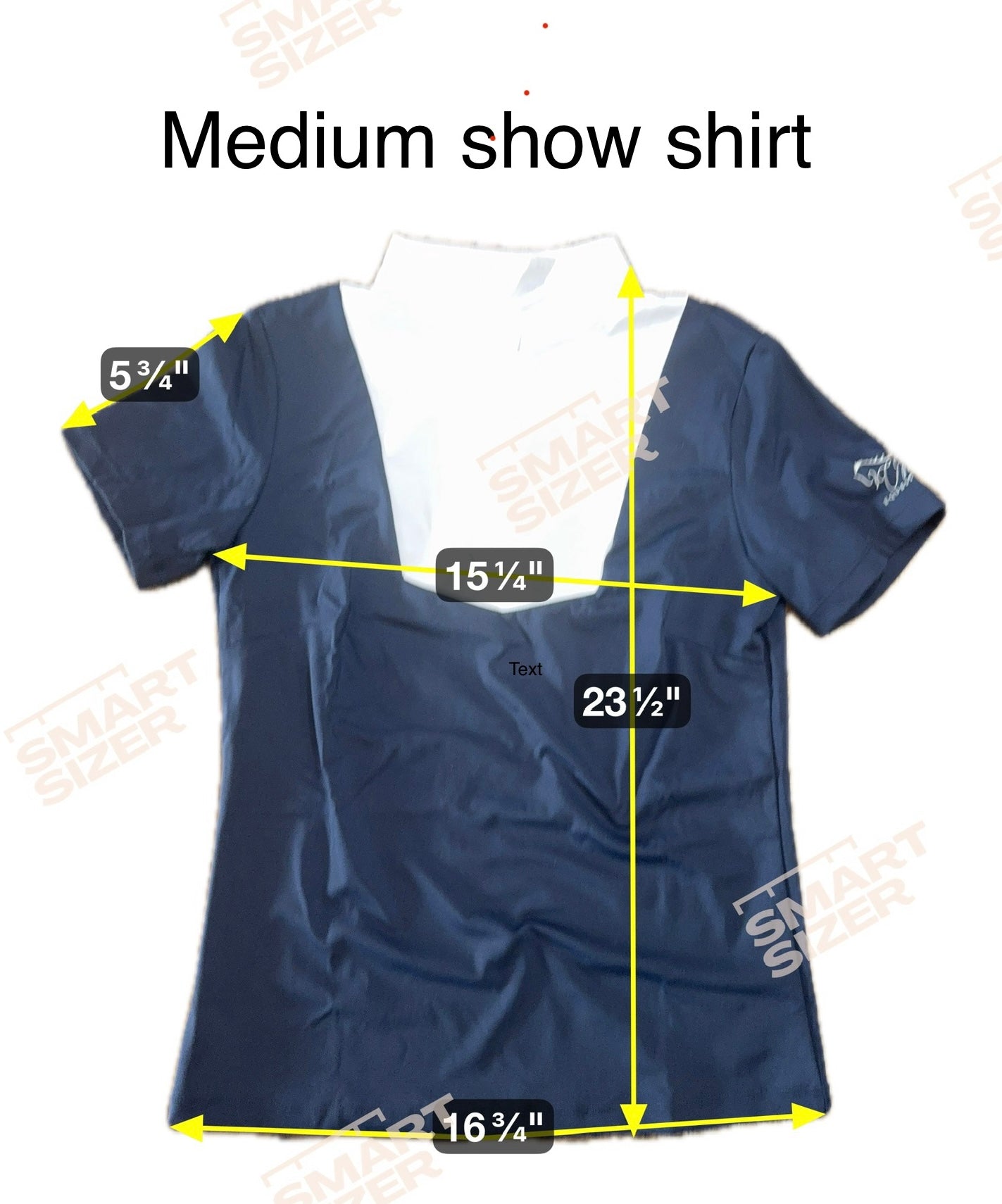 Black white Equestrian two tone short sleeve hunter show shirt