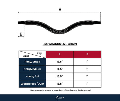 ExionPro Elegant Soft Padded Clear Crystal, Burgundy Colored Crystal Browband