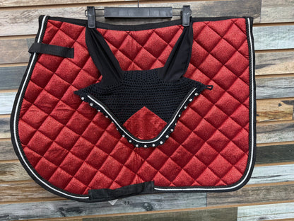 Holiday AP Saddle Pad & Ear Bonnet Set