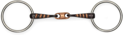 Shires Copper Lozenge Sweet Iron Snaffle with Raised Ribs Bit