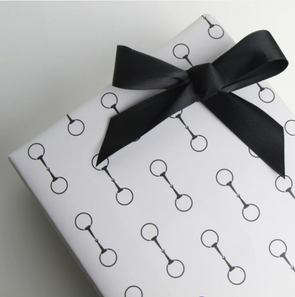 Hunt Seat Paper Cream Bits Gift Wrap