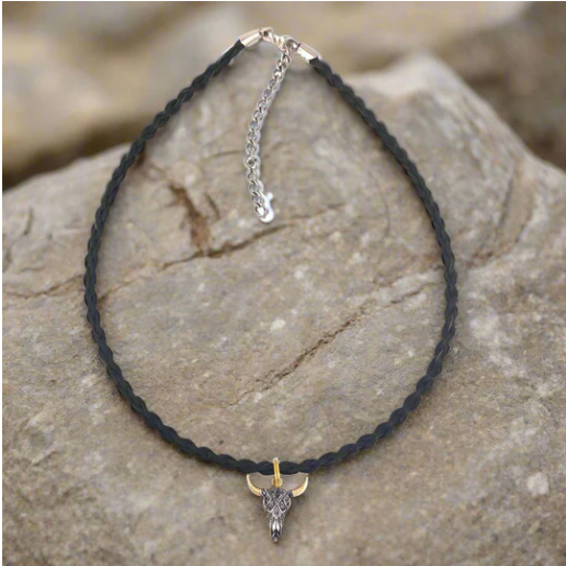 Cochise Choker - Thin - Boho Skull