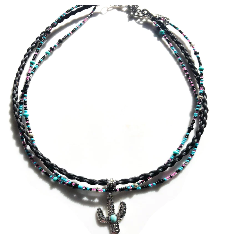 Midnight Cactus Necklace