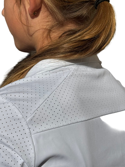 White Equestrian Fancy cuff long sleeve training shirt