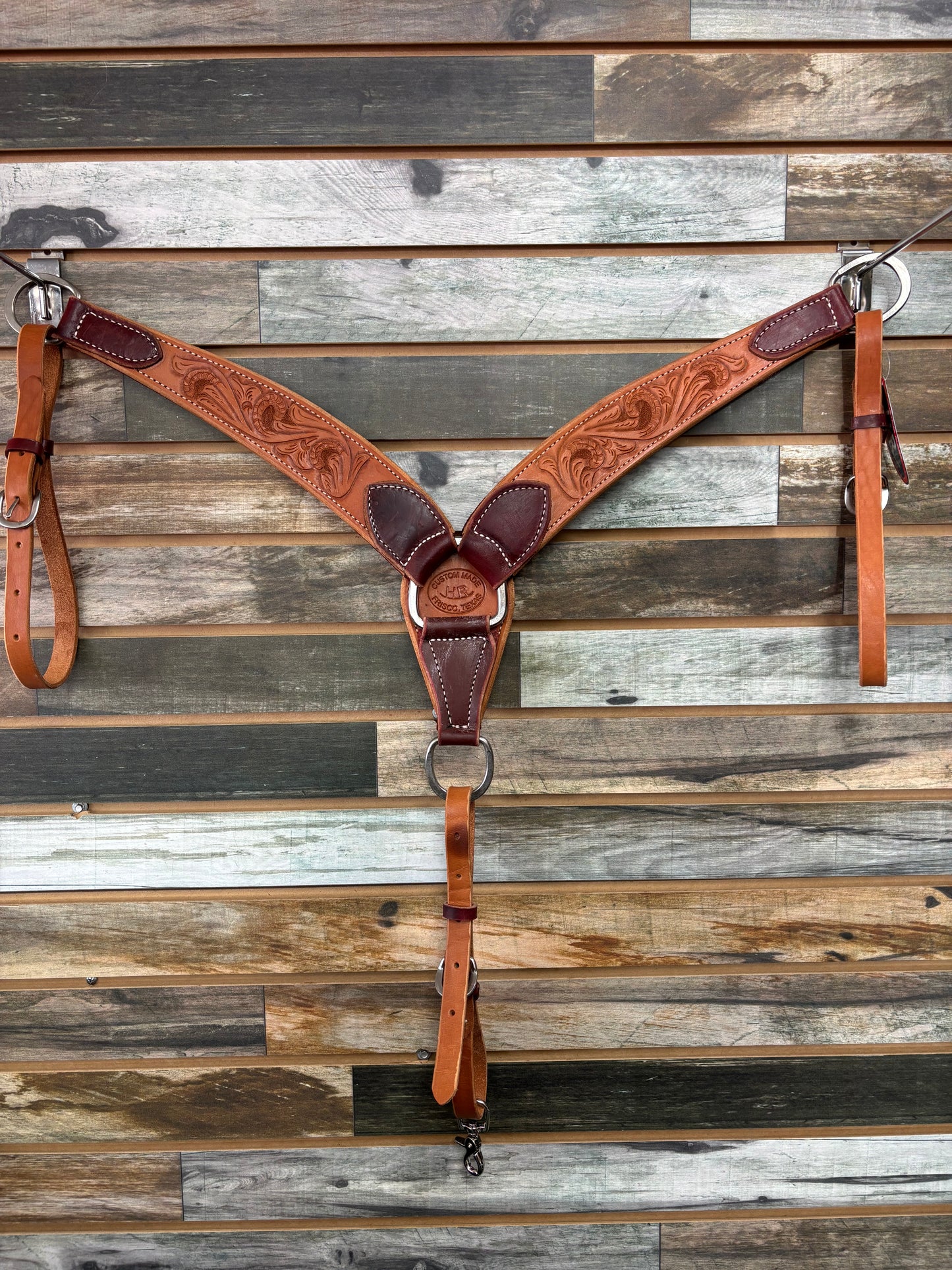 HR 2 1/2" Swirled Tooled Breastcollar