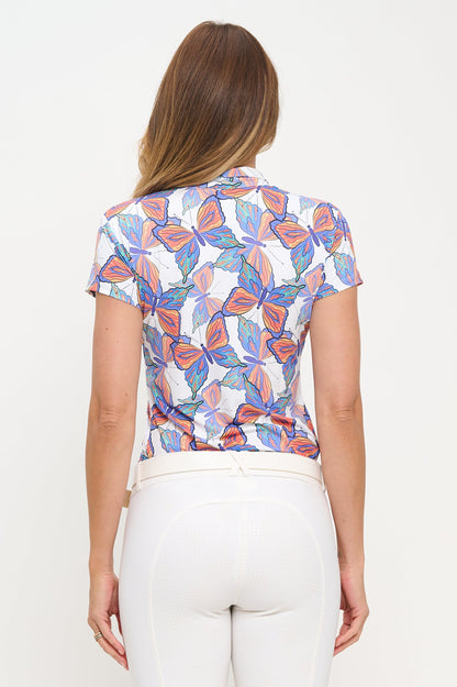 Dancing Equestrian Spring Butterflies Short Sleeve
