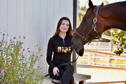 Dancing Equestrian RIDE- GOLD Brushed Baselayer