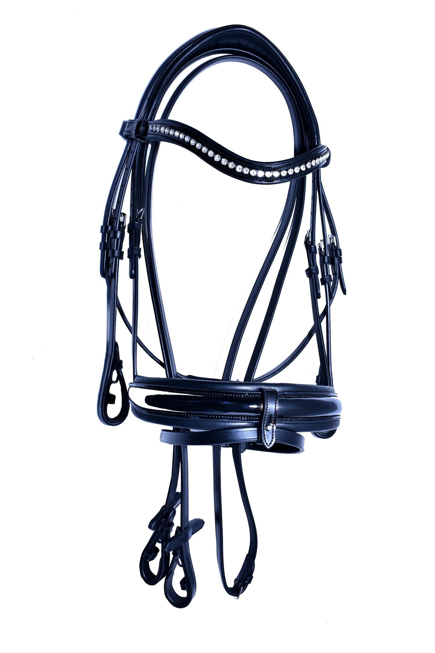 Bridleberry Extra Padded Double Bridle includes Two sets of Reins