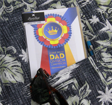 Horse Show Dad Greeting Card