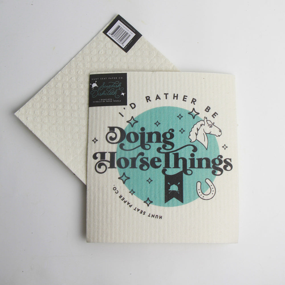 Horse Things Swedish Dishcloth