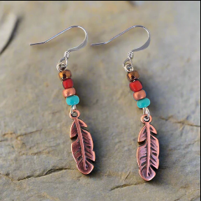 Phoenix Earrings - Copper