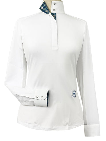 Essex Classics Gallop Garden Ladies Talent Yarn Straight Collar Long Sleeve Show Shirt