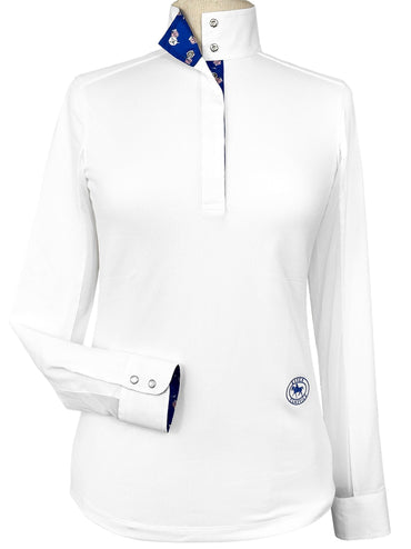 Essex Classics Happy Hour Ladies Talent Yarn Straight Collar Long Sleeve Show Shirt