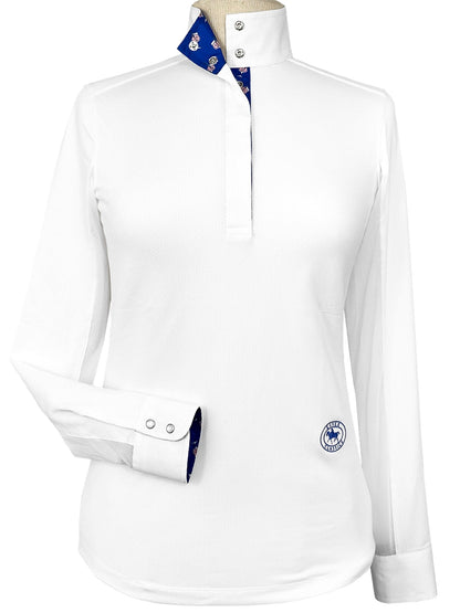 Essex Classics Happy Hour Ladies Talent Yarn Straight Collar Long Sleeve Show Shirt