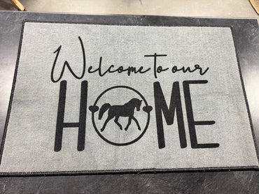 27" x 18" Horse in ring Welcome Door Mat