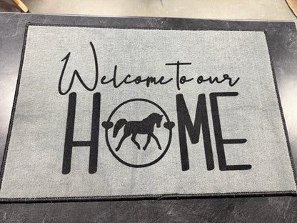 27" x 18" Horse in ring Welcome Door Mat