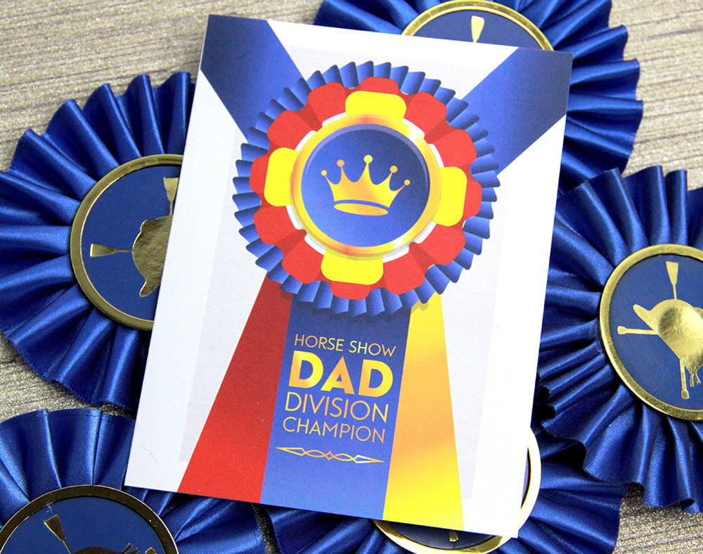 Horse Show Dad Greeting Card