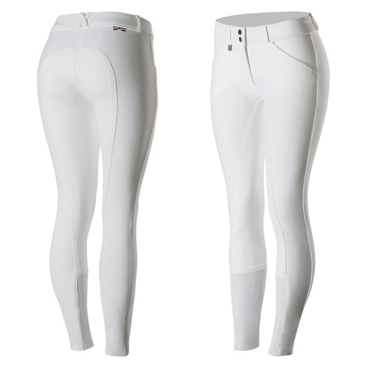 Horze Grand Prix Womens Classic Full Seat Dressage Breeches - White Size 30