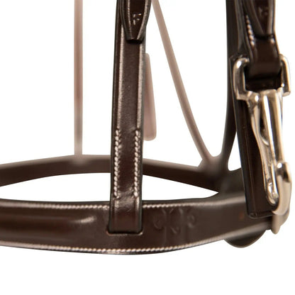 Huntley Equestrian Sedgwick Fancy Stitched Bridle with Cheek Clips and Reins