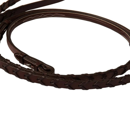 Huntley Equestrian Sedgwick Fancy Stitched Square Raised Laced Reins