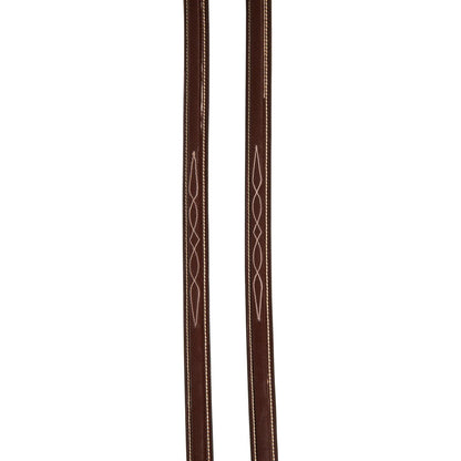 Huntley Equestrian Sedgwick Fancy Stitched Square Raised Laced Reins