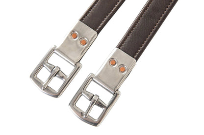 Huntley Equestrian Sedgwick Leather Flat Buckle Stirrup Leathers