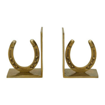 Huntley Horse shoe Bookends, Pair, Brass Antique Finish