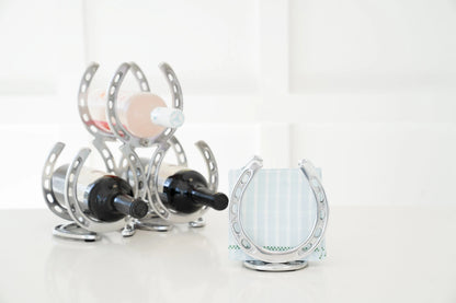 Huntley Horseshoe Napkin Holder, Aluminum Silver Finish