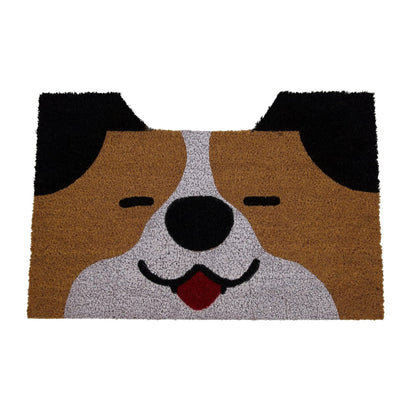 Huntley Pet Dog Print Natural Coir Doormat Anti Slip Backing