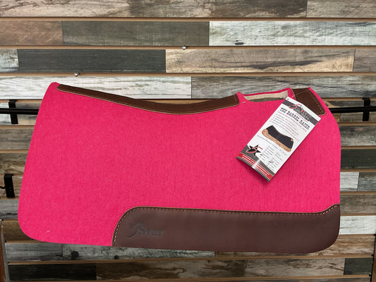 5 Star Saddle Pad Two Tone Hot Pink 30X28" 7/8"