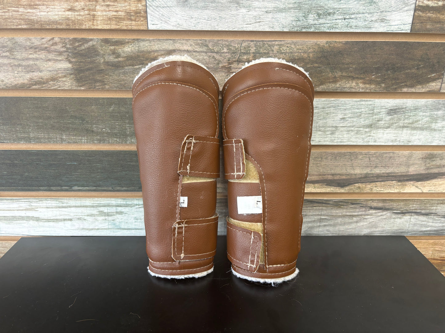 USED SmartPak Brushing Boots Set L & XL Brown