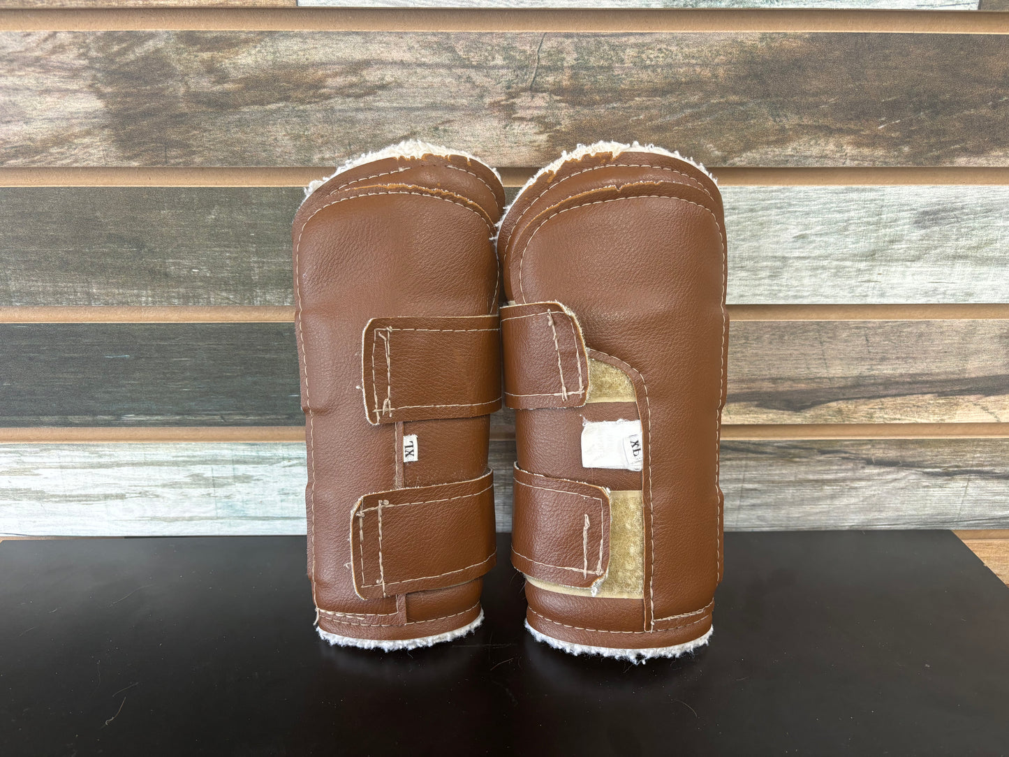 USED SmartPak Brushing Boots Set L & XL Brown