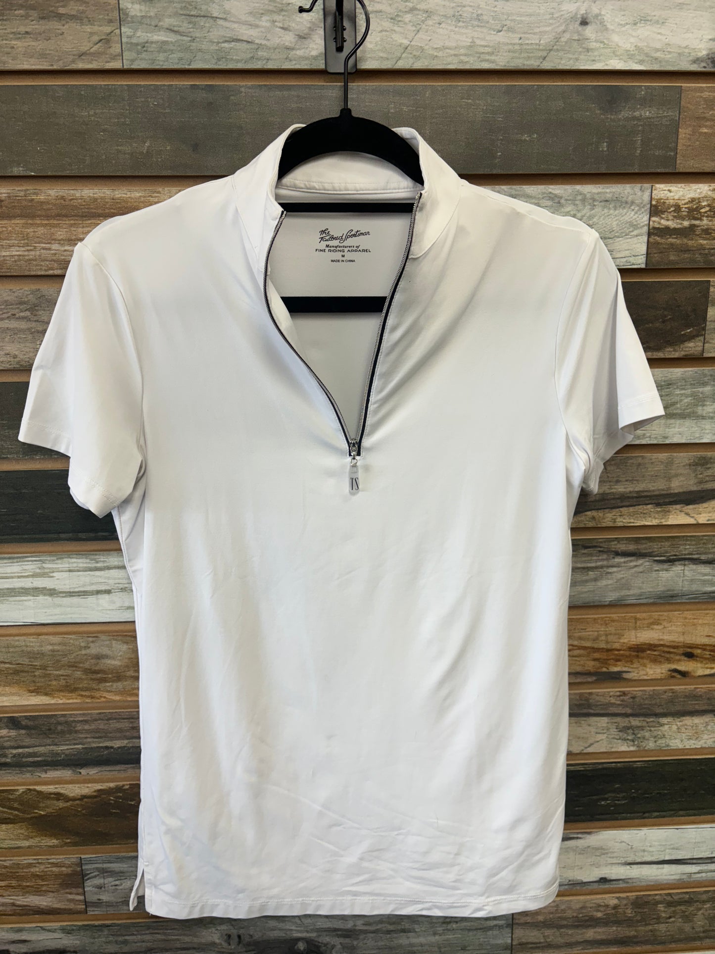 USED Tailored Sportsman Ladies 1/4 Zip Sun Shirt Medium White