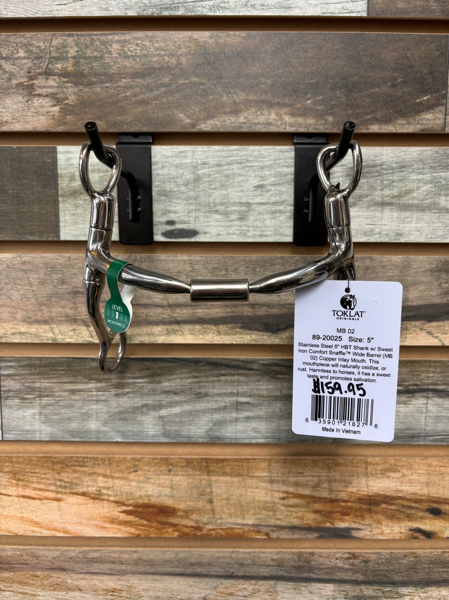 Myler Level 1 Comfort Snaffle with Wide Barrel Bit HBT Shank